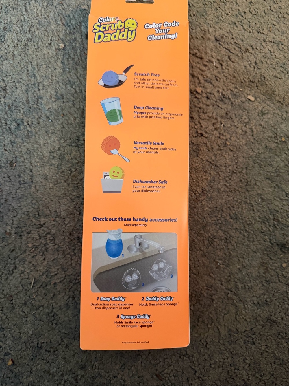 Scrub Daddy 3-Pack - Blue, Orange, Green - Picture 3 of 4